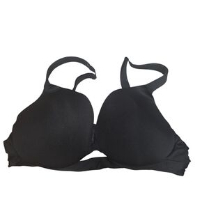 Cacique Lightly Lined Plunge Black Bra Size 40C
